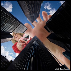 Giantess in the city
