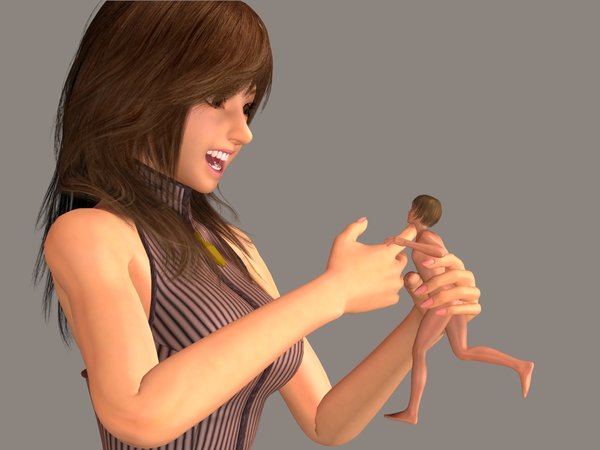 Giantess and Little man Looks like our sexy giantess has found a new toy to