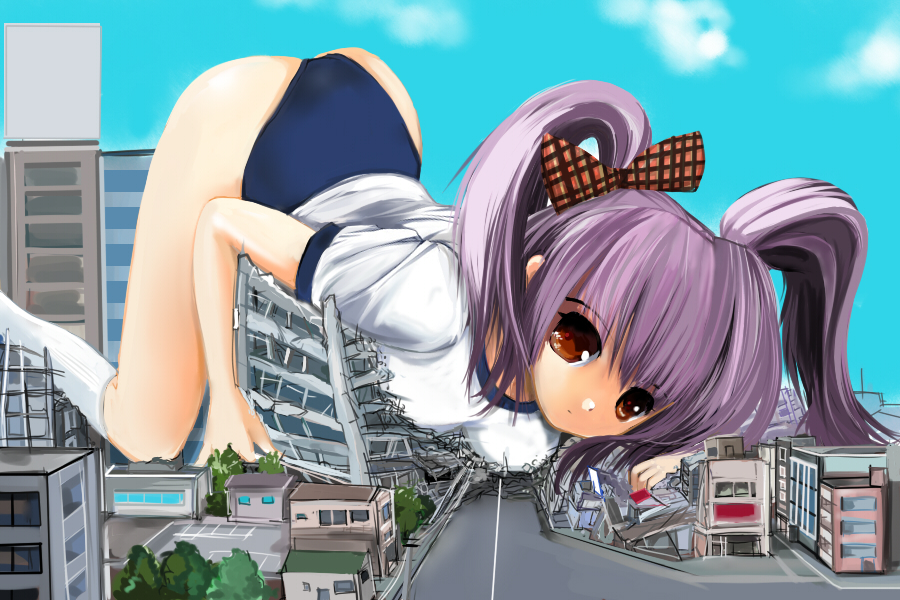 Giantess Is Blocking The Road