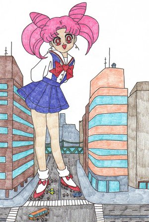 Cute Giantess In The Streets