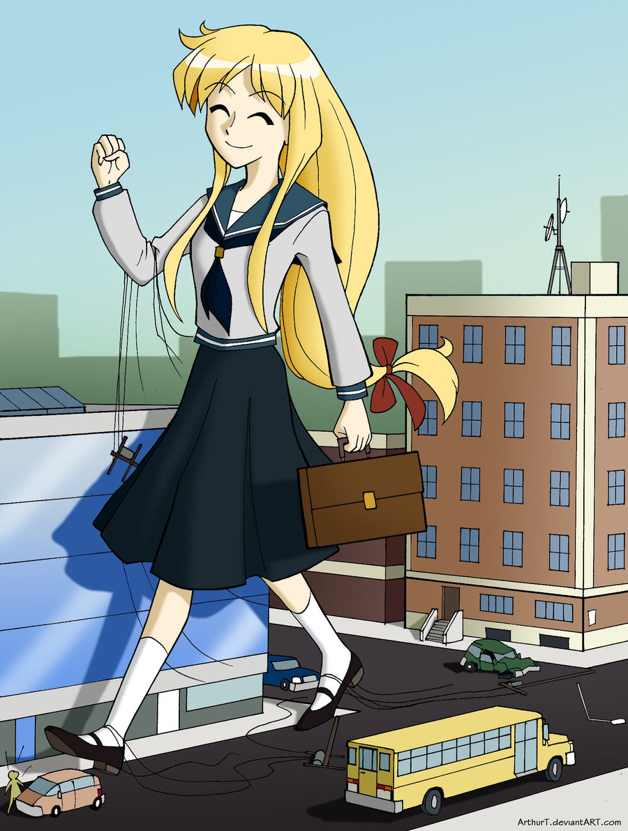 I’m Late For School! Giantess Gallery