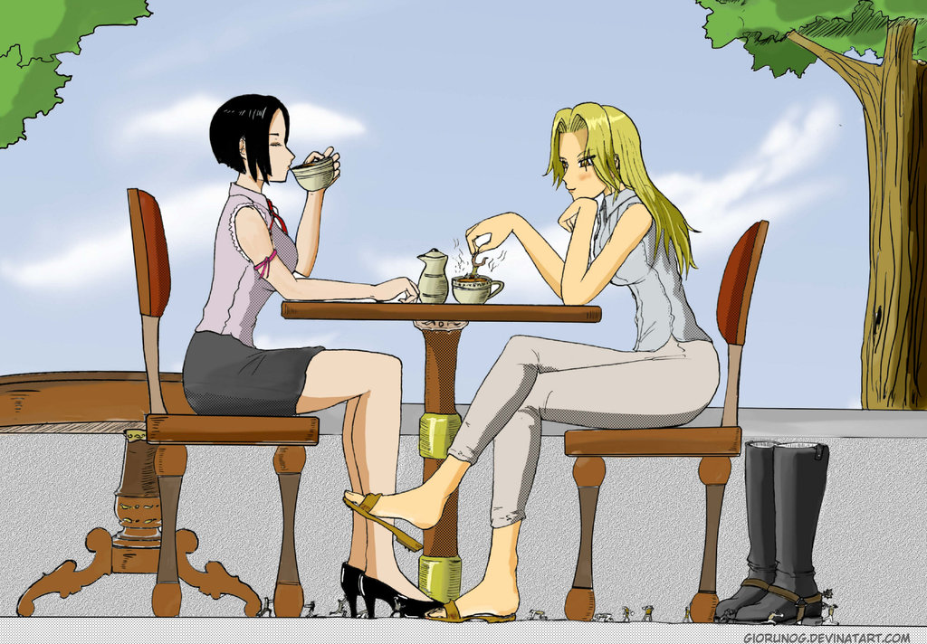90782 - black_hair blonde chair closed_eyes clothed color comic deviantart ...
