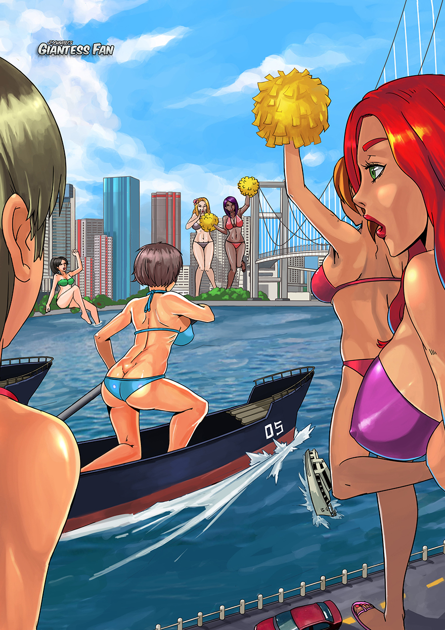 gts_in_bikinis_kayaking_by_giantess_fan_comics-d5sxldv