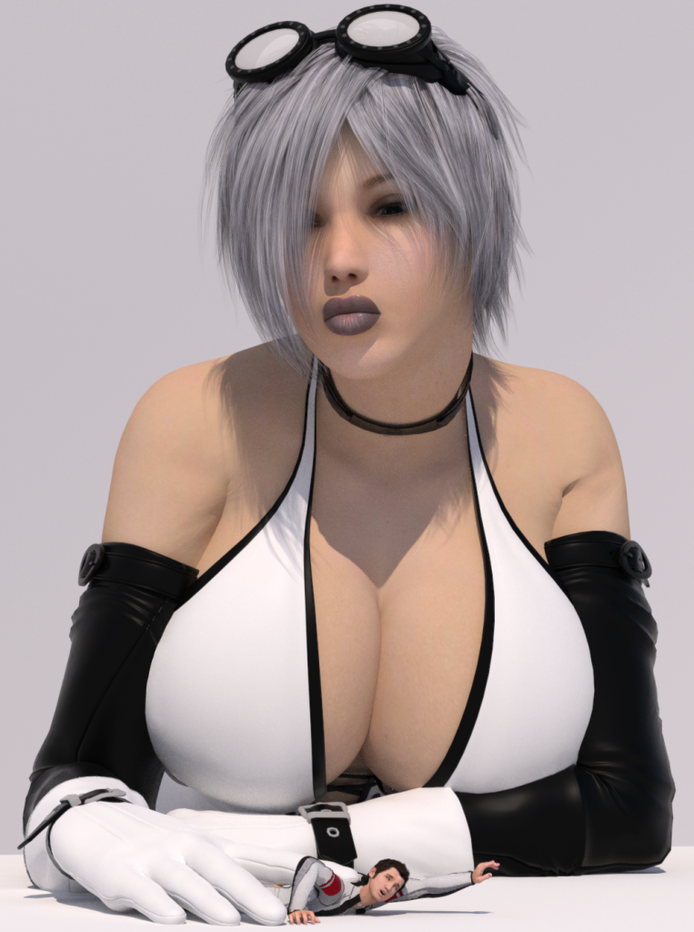156681 - boomgts cleavage giantess gloves ivory large_boobs pinned pinned_d...