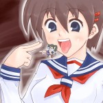 71916 - anime color drawing female school_uniform shrunken_women vore woman